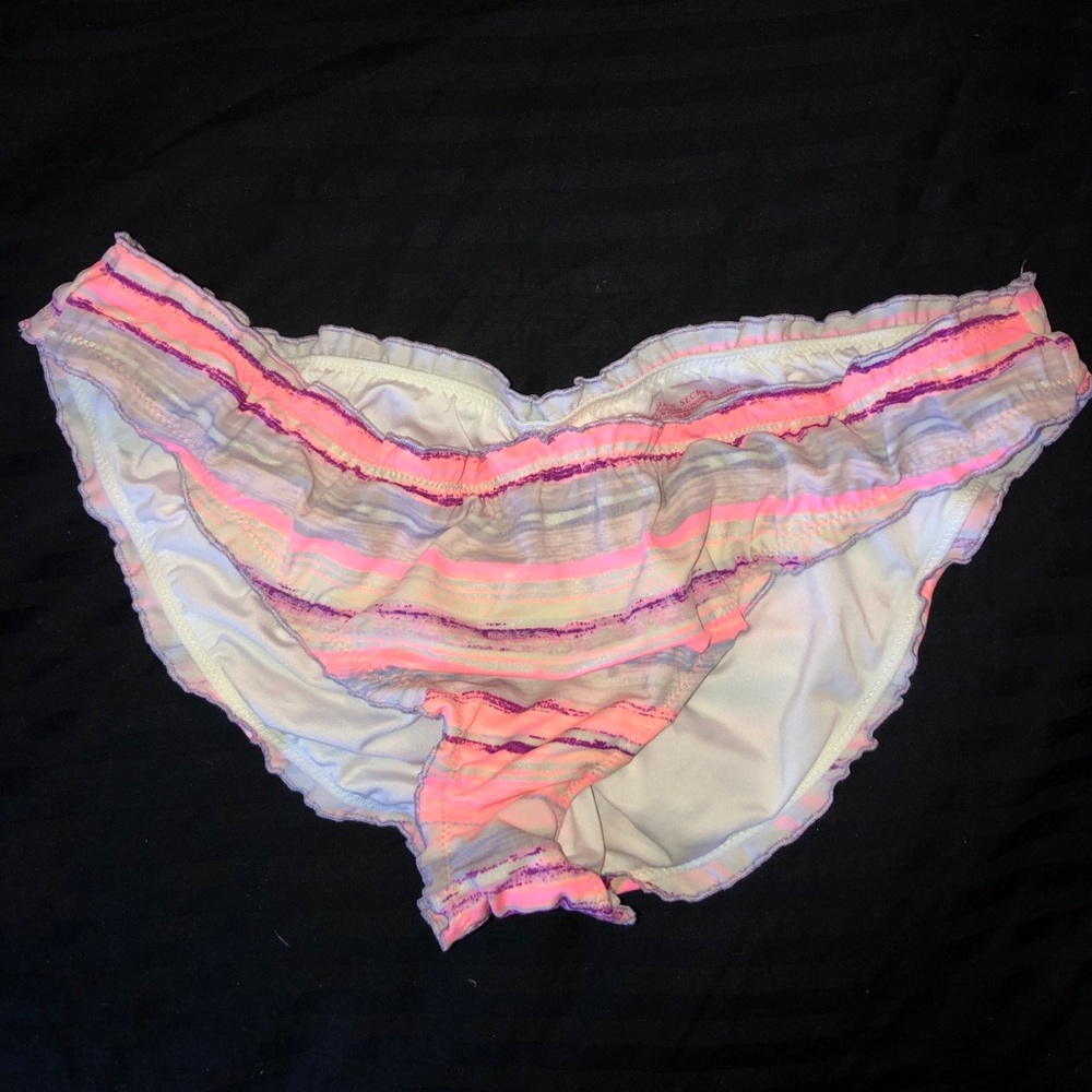 Striped Ruffled VS Swim Bottoms